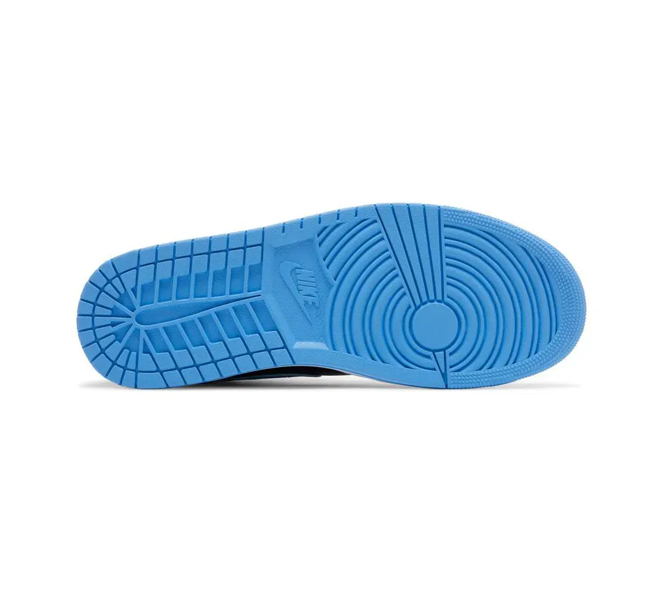 Air Jordan 1 Mid University Blue Black фото