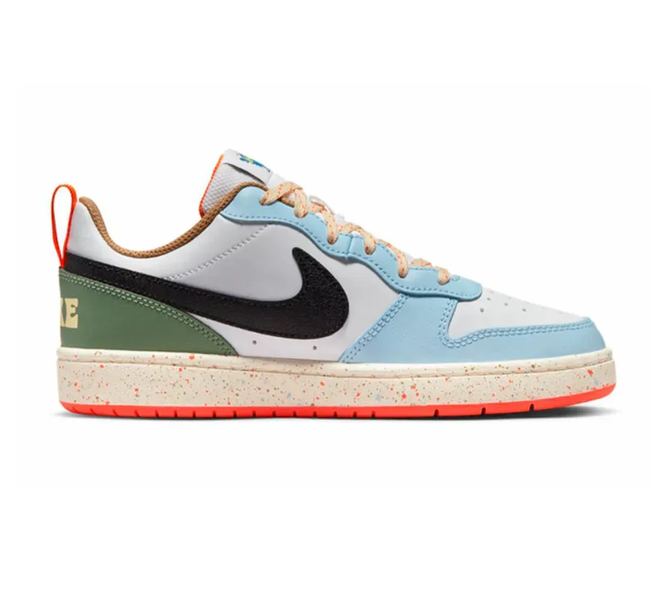 Низкие кроссовки Nike Court Borough Low 2 GS White Alabaster Speckled (Разноцветный) Унисекс