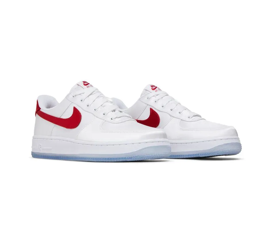 Satin White Gym Red
