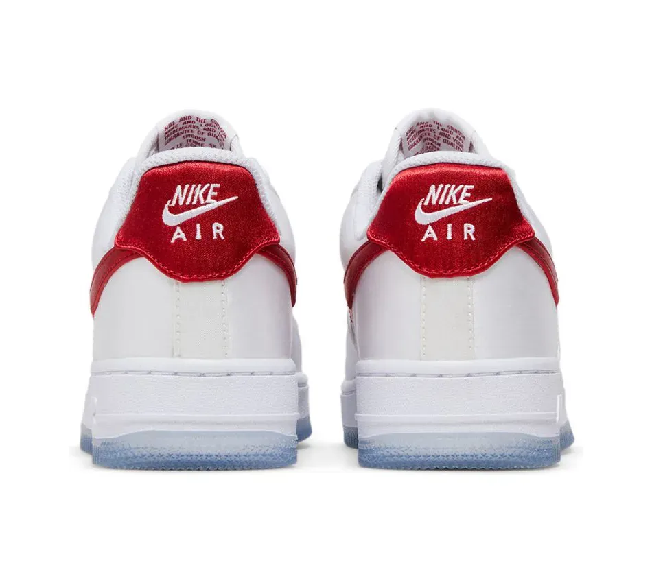 Satin White Gym Red