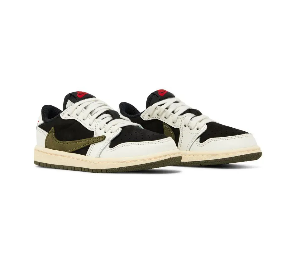 Air Jordan 1 Low X Travis Scott Olive Kids фото