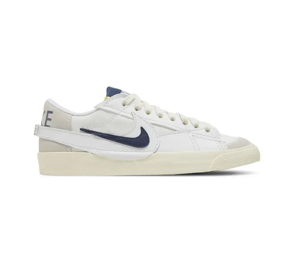 Низкие кроссовки Nike Blazer Low'77 Jumbo SE White Midnight Navy (Белый) Унисекс