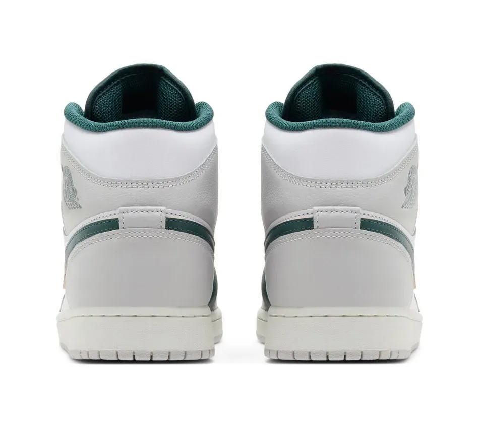 Air Jordan 1 Mid White Green фото