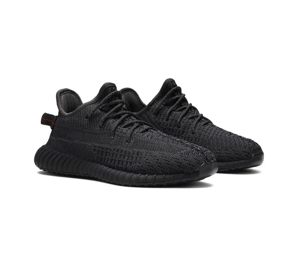 Yeezy Boost 350 V2 Kids Black Non Reflective фото