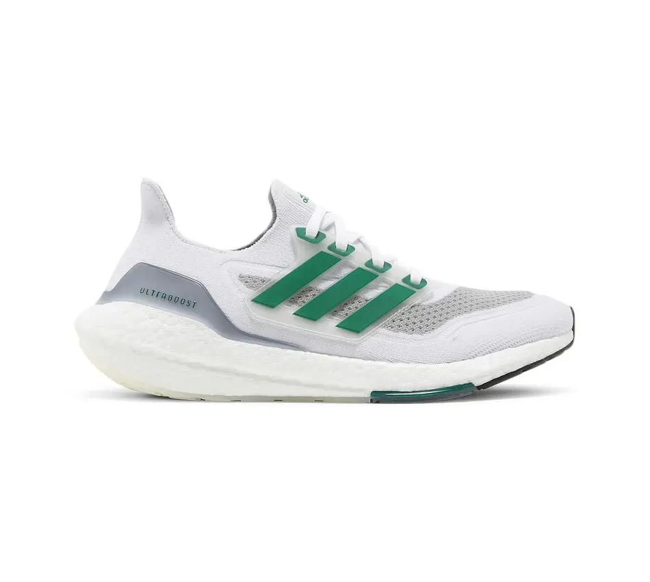 Низкие кроссовки Adidas Ultra Boost 21 White Sub Green (Белый) Мужской