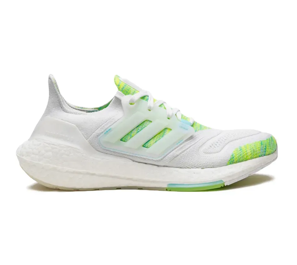 Низкие кроссовки Adidas Ultra Boost 22 White Bliss Blue Yellow (Белый) Женский