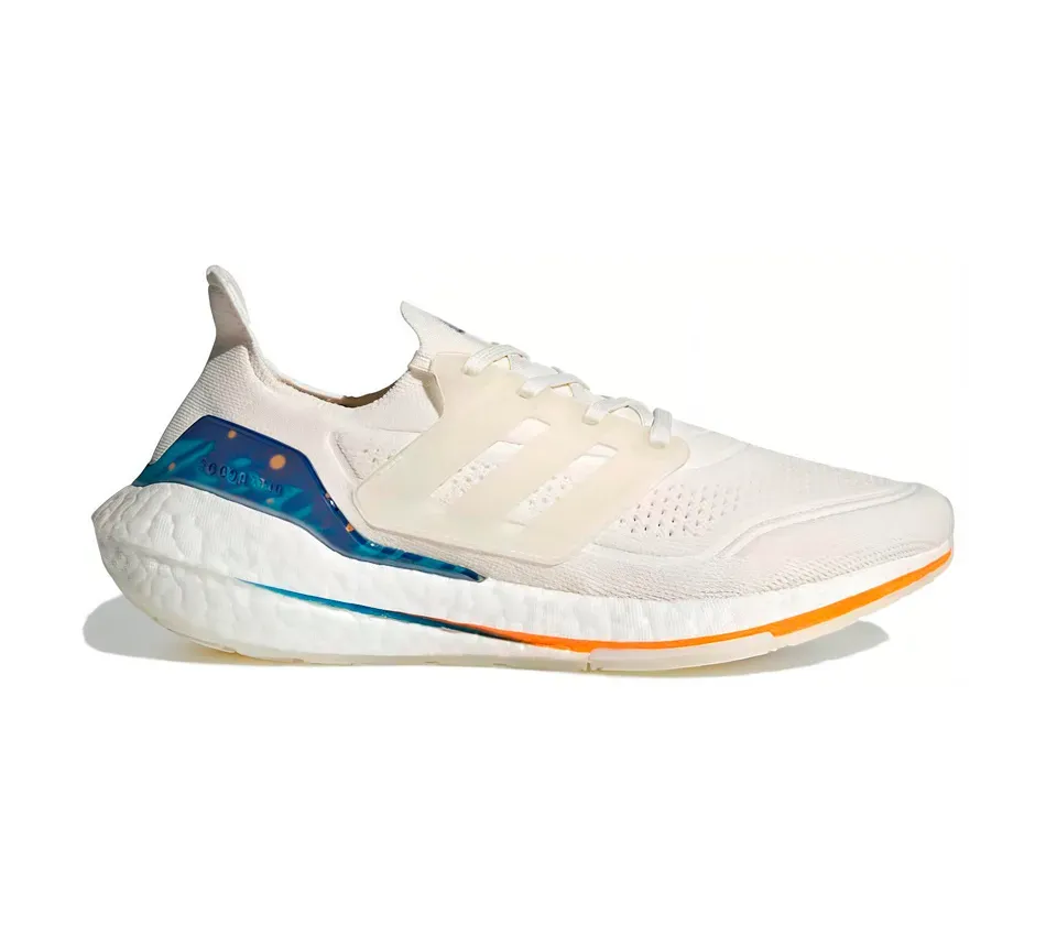 Низкие кроссовки Adidas Ultra Boost 21 White Royal Blue (Белый) Унисекс