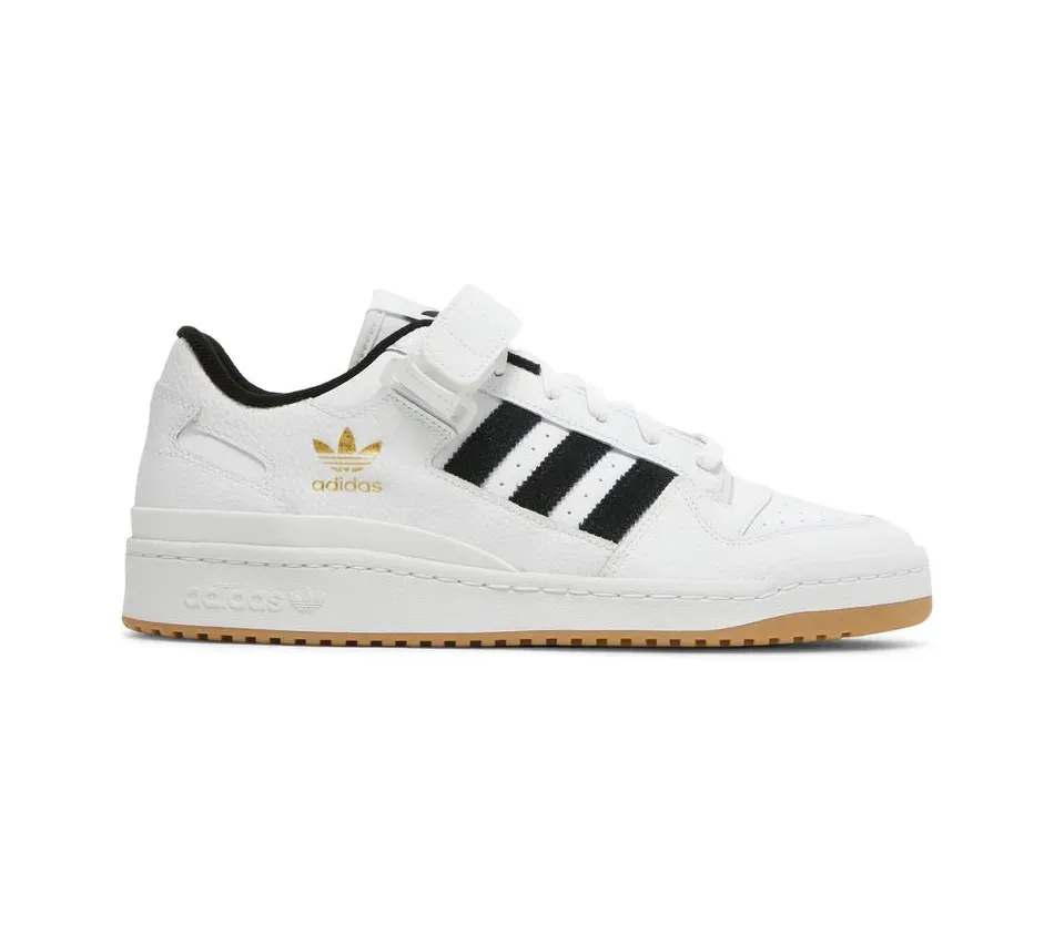 Низкие кроссовки Adidas Forum Low White Black (Белый) Унисекс