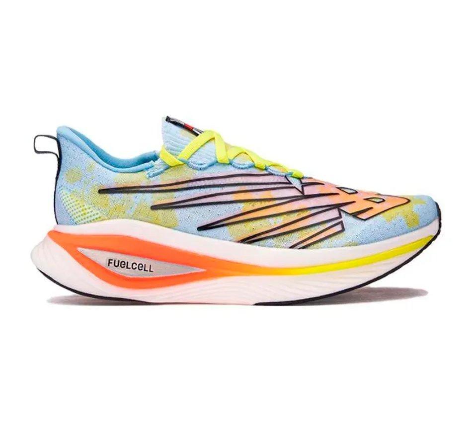 New Balance Elite v3 Low Top Running Shoes Blue Yellow Orange New Balance Elite v3 Low Top Running Shoes Blue Yellow Orange