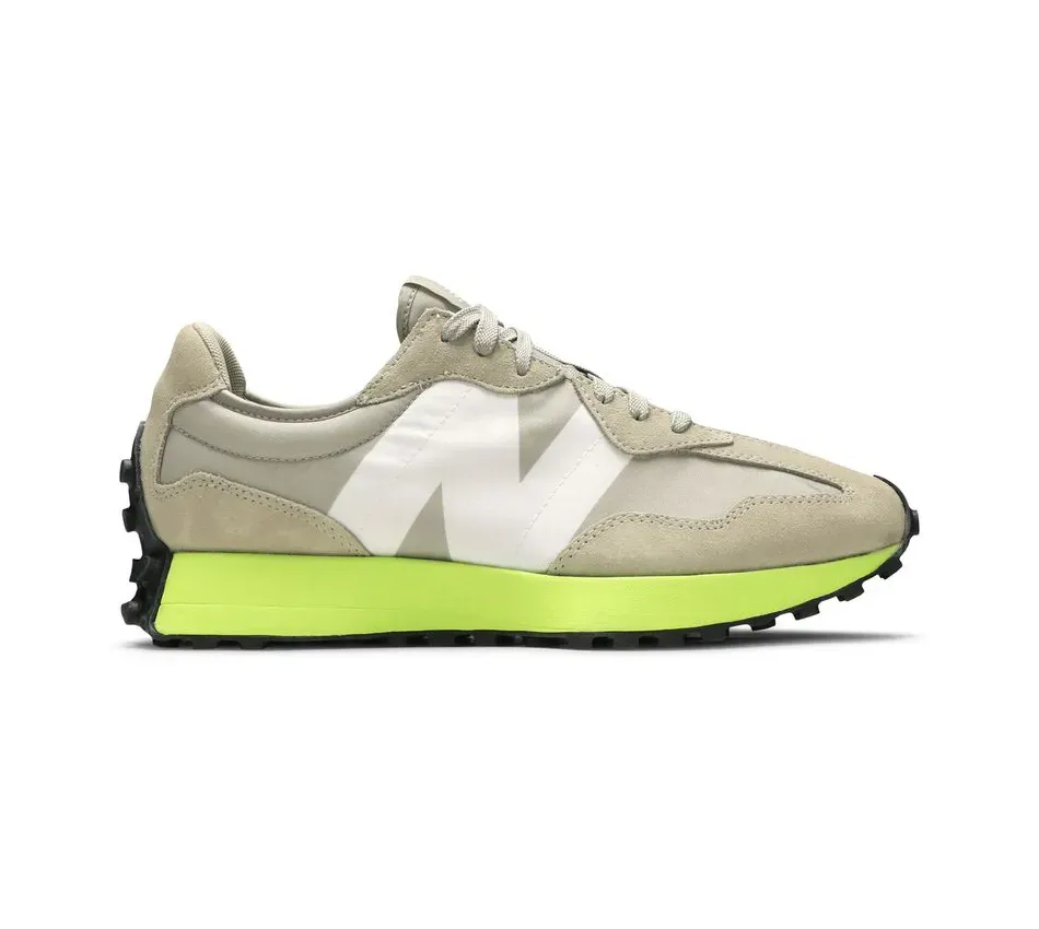 Низкие кроссовки New Balance 327 Grey Oak Lemon Slush (Серый) Унисекс