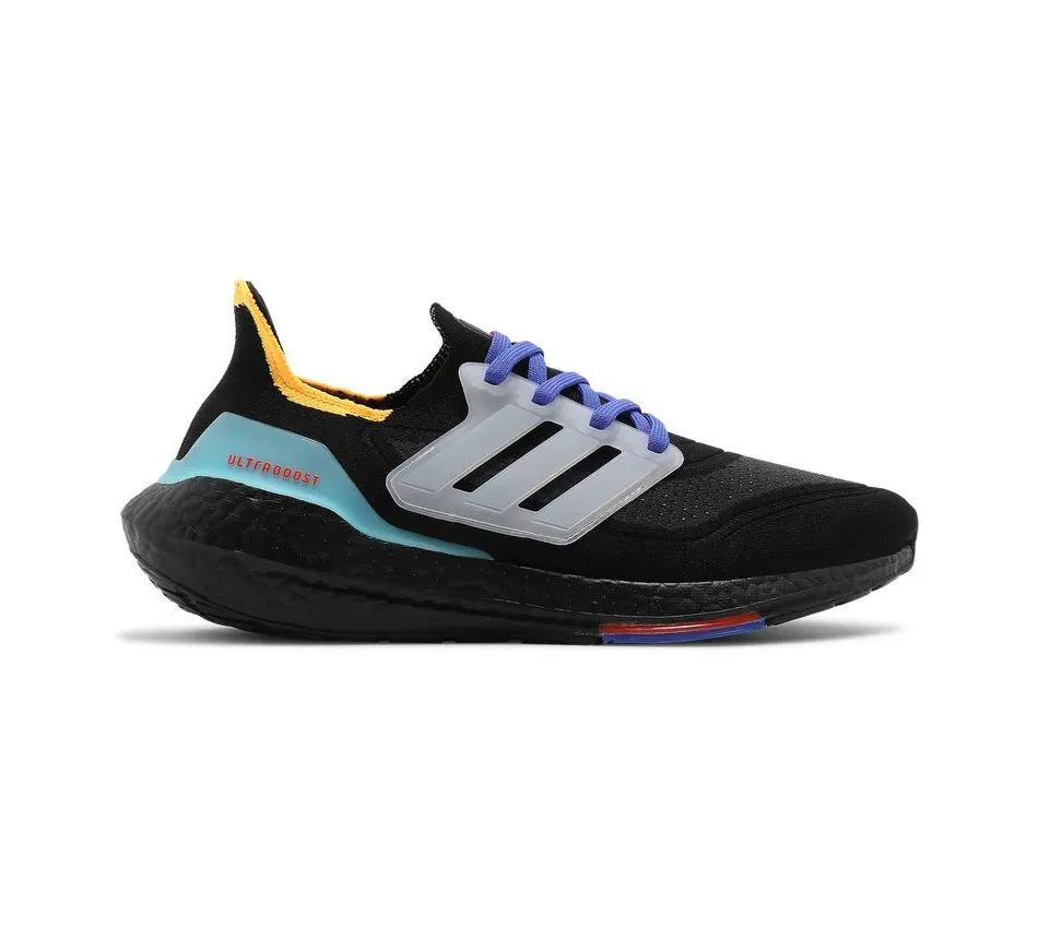 Низкие кроссовки Adidas Ultra Boost 21 Black Pulse Aqua (Чёрный) Унисекс