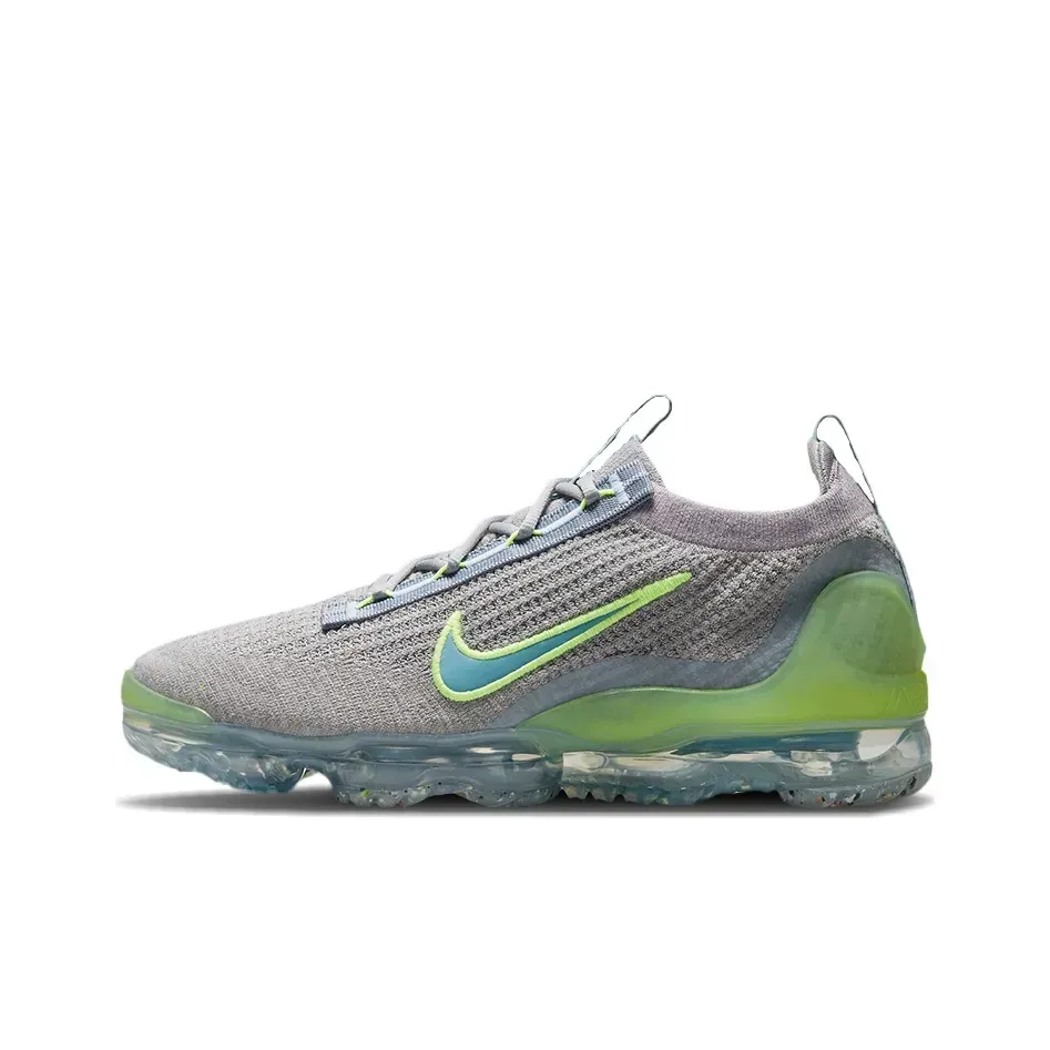 Низкие кроссовки Nike Air Vapor Max Air VaporMax Flyknit 2021 Grey Light Liquid Lime (Серый) Унисекс