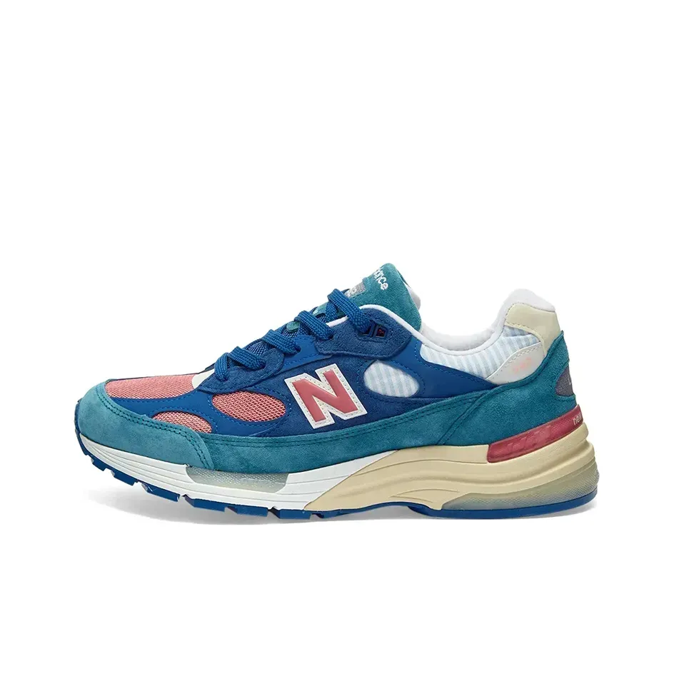 New Balance NB 992 Low Top Повседневные Беговые Кроссовки Унисекс Синий Зеленый Розовый