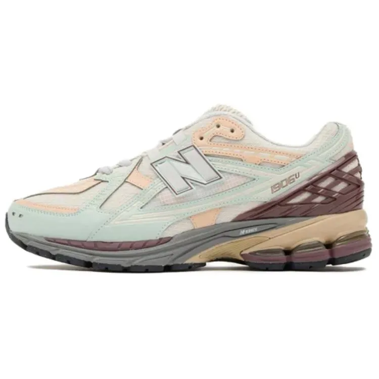 New Balance NB 1906D Устойчивый к истиранию Дышащий Низкий Топ Повседневные Городские Коммутирующие Беговые кроссовки Мужские Бежево-циан