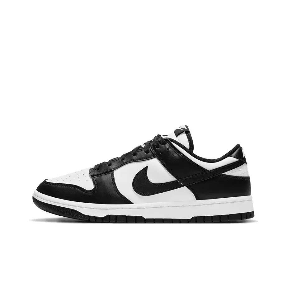 Низкие кроссовки Nike Dunk Low Retro Black White (2021) (Чёрный) Мужской