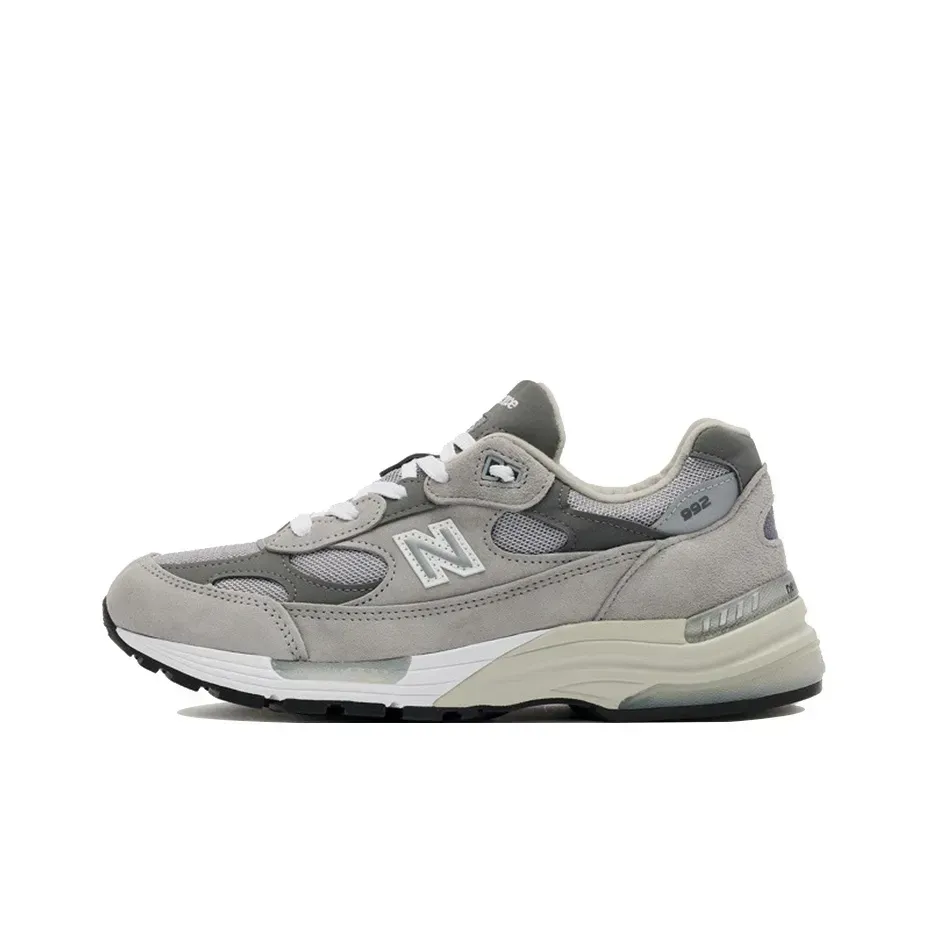 New Balance NB 992 Устойчивый к истиранию Низкий Топ Повседневная Городская Коммутерская Беговая Обувь Унисекс Классический Серый