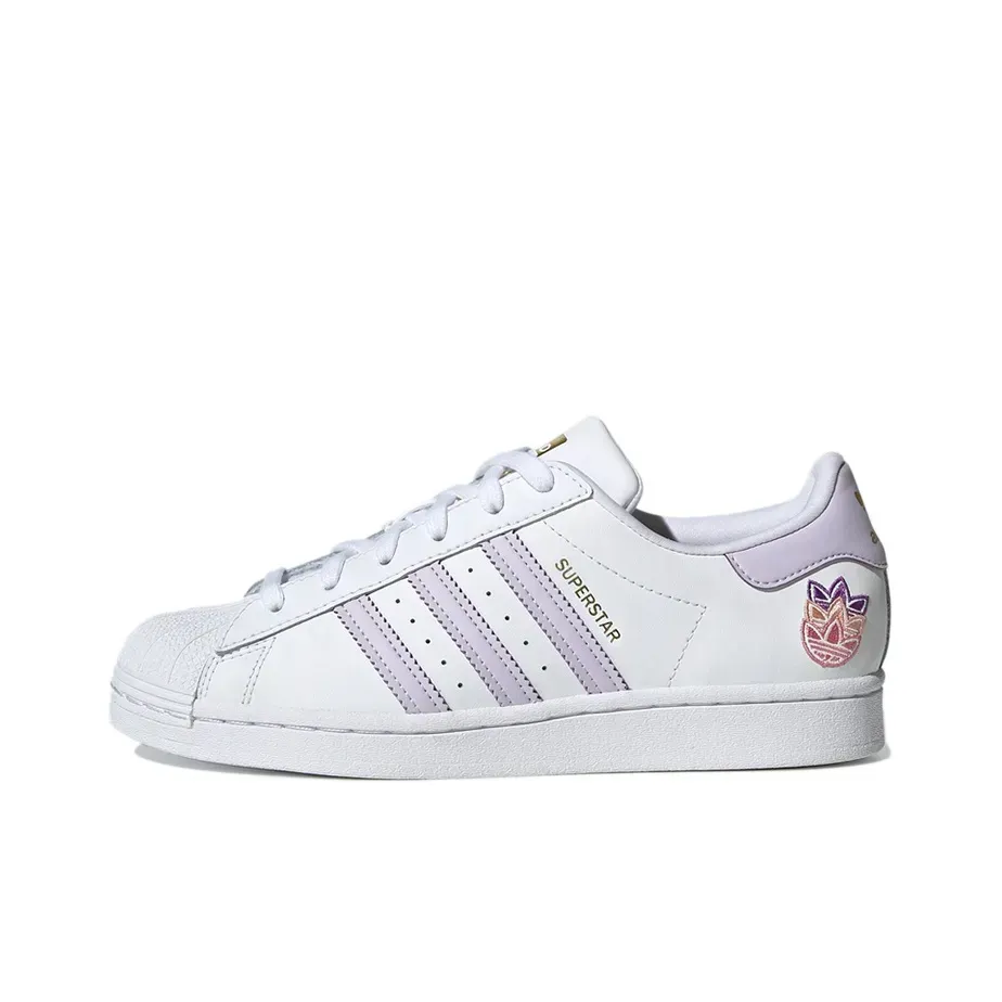 Adidas Originals Superstar Trefoil White Purple Tint Women's