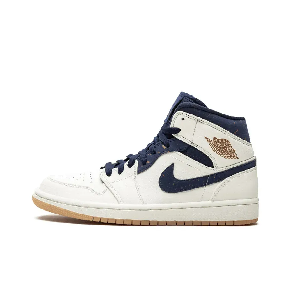 Jordan 1 Mid Jeter Голубой Белый Jordan 1 Mid Jeter Голубой Белый