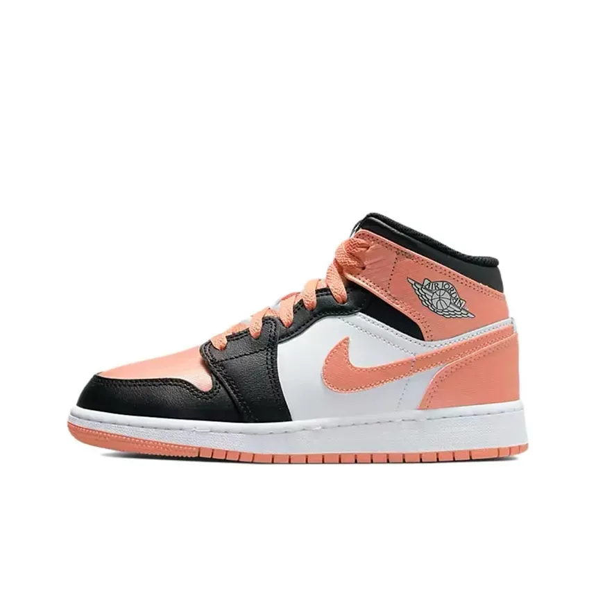 Jordan Air Jordan 1 Детские баскетбольные кроссовки MID Топ White Light Madder Root