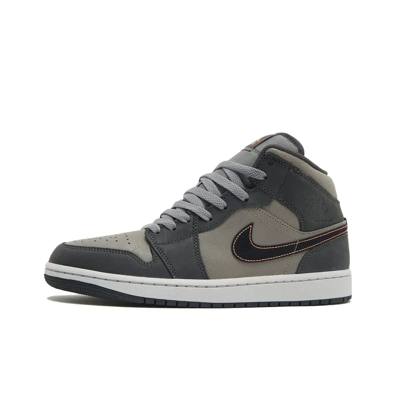 Jordan Air Jordan 1 MID Top Винтажные баскетбольные кроссовки Серый