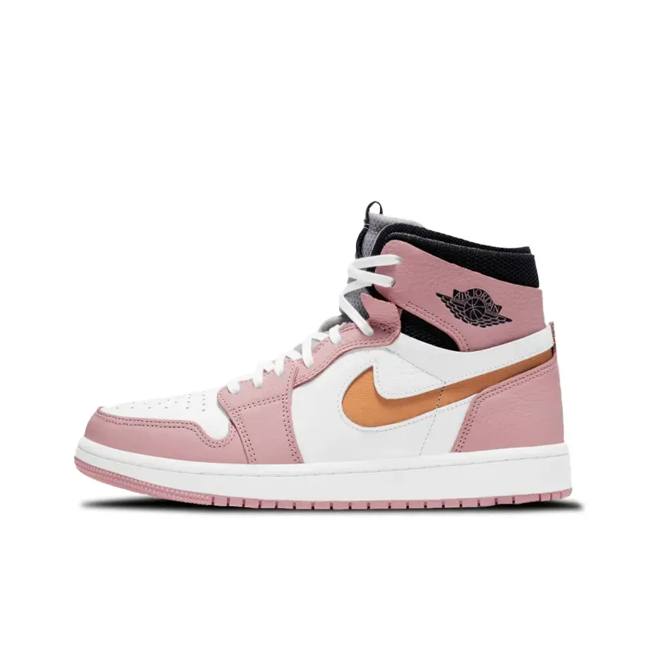 Jordan Air Jordan 1 Винтажные баскетбольные кроссовки High Top Розовый