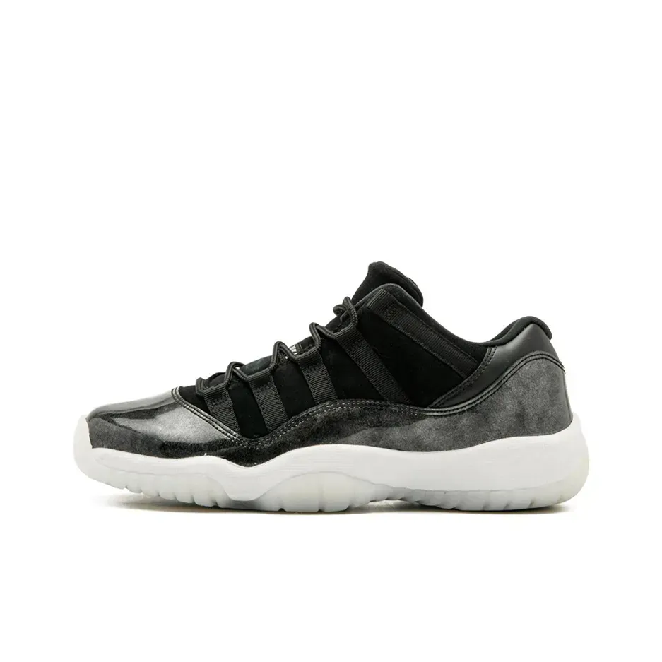 Jordan Air Jordan 11 Retro Low Barons Черный Металлическое Серебро Белый Jordan Air Jordan 11 Retro Low Barons Черный Металлическое Серебро Белый
