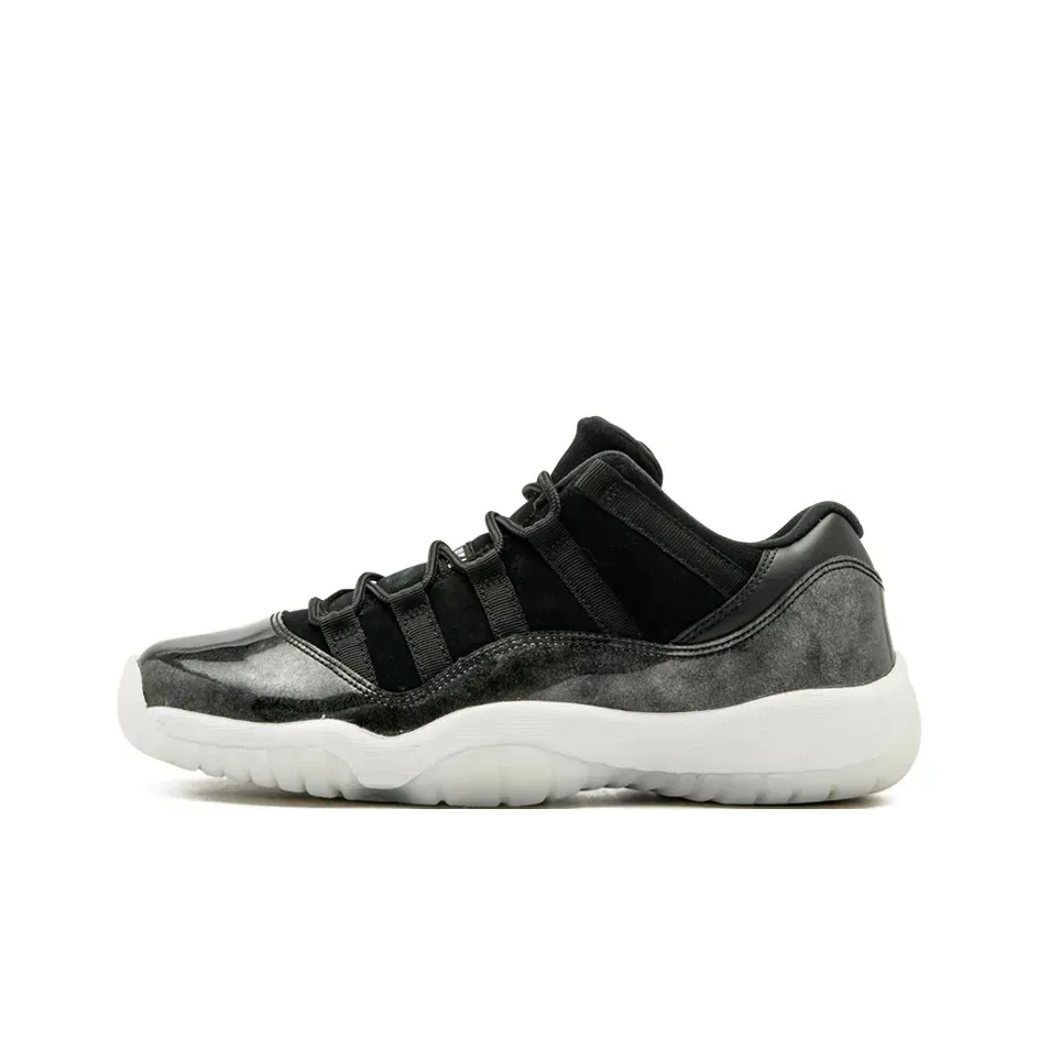 Jordan Air Jordan 11 Retro Low Barons Черный Металлическое Серебро Белый