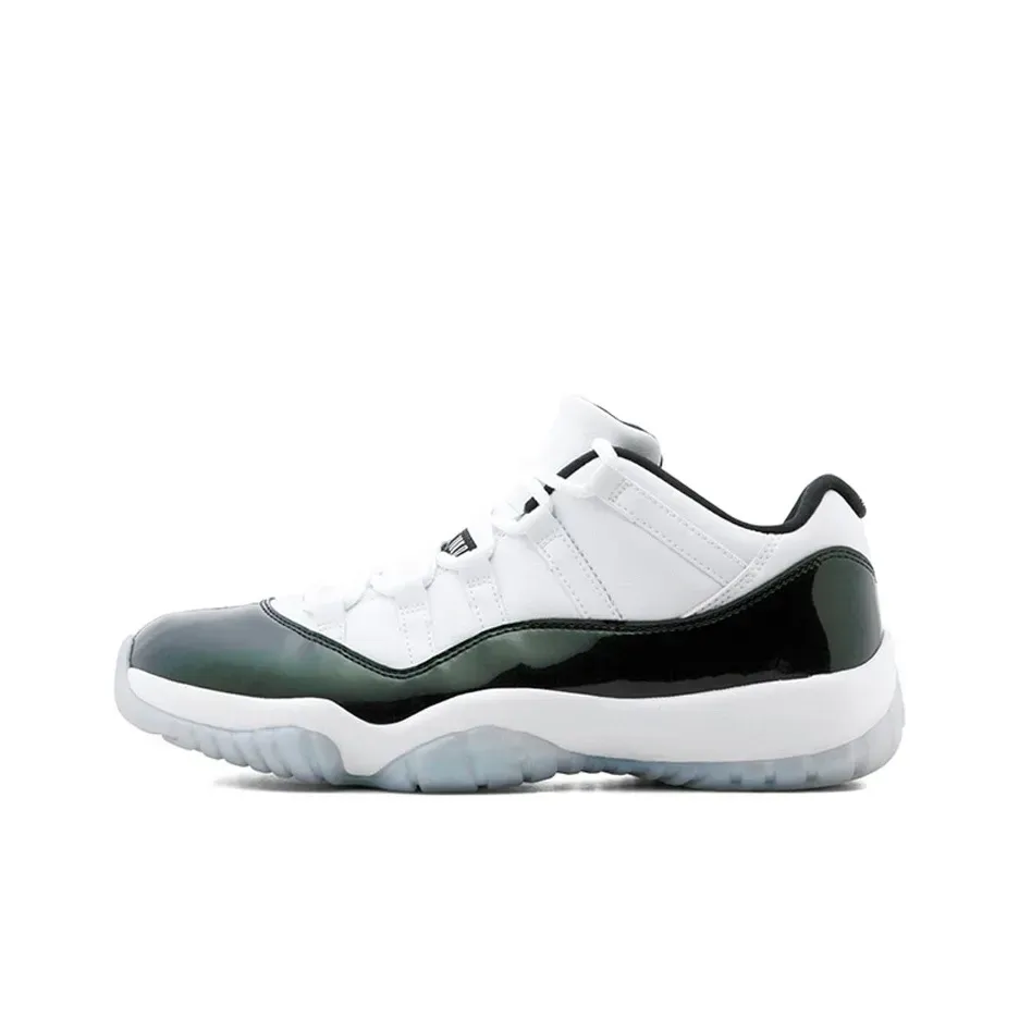 Jordan Air Jordan 11 Vintage Basketball Sneakers Low Top Men's White Green