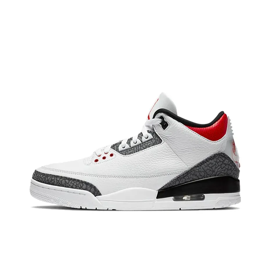 Jordan Air Jordan 3 SE T JP Denim Fire Red Mid Top Винтажные Баскетбольные Кроссовки