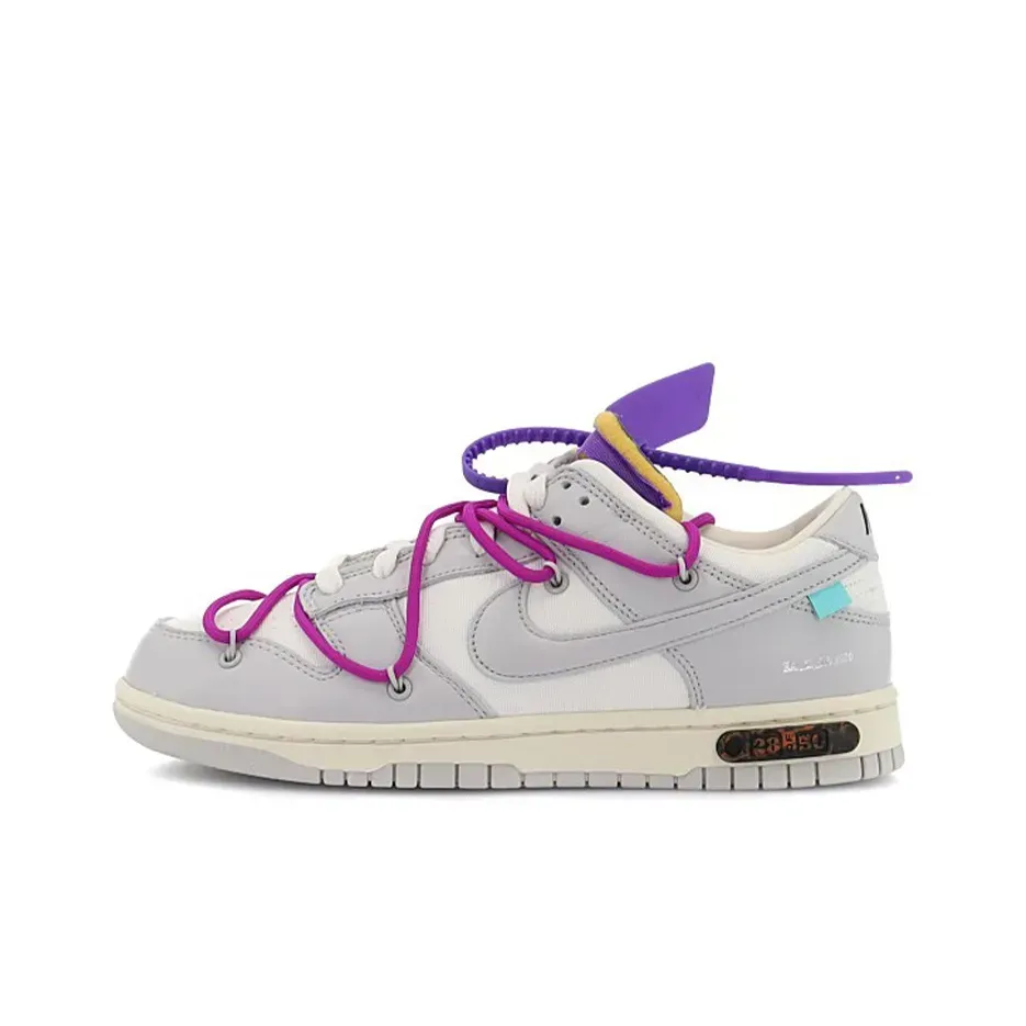 Nike Dunk Скейтборд Кроссовки Низкие Серый Белый