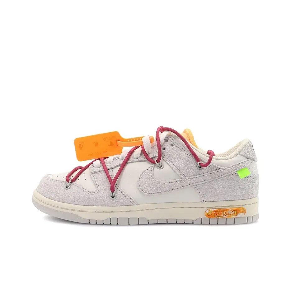 Nike Dunk The 50 Low Top Skateboard Sneakers Off White Серый Белый