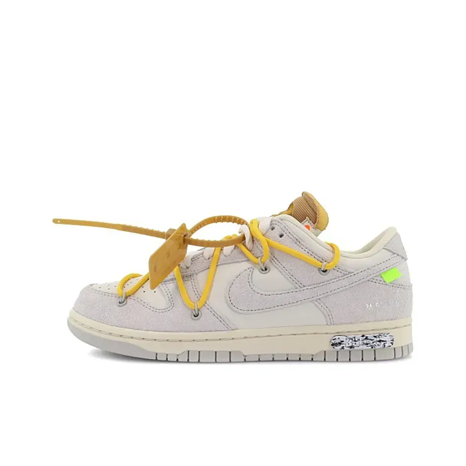 Nike Off White x Nike Dunk The 50 Low Skateboarding Sneakers Серый Белый