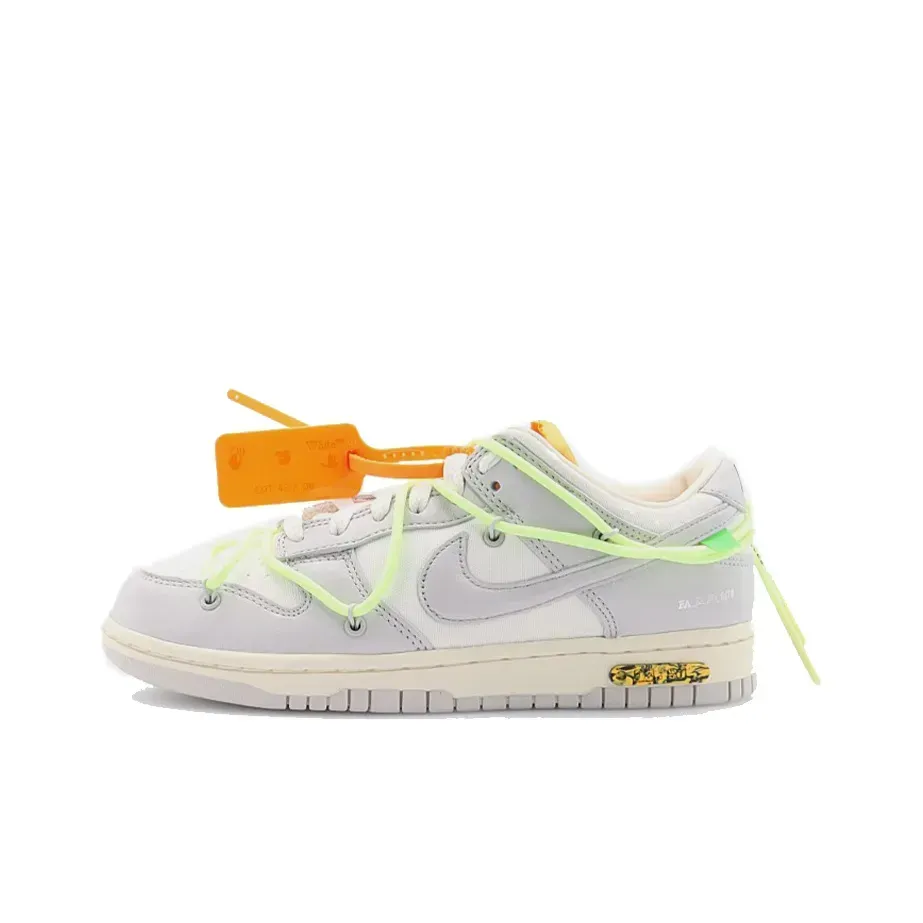 Nike Off-White x Nike Dunk 'The 50' №43 Низкий Топ Скейтборд Кроссовки Серый