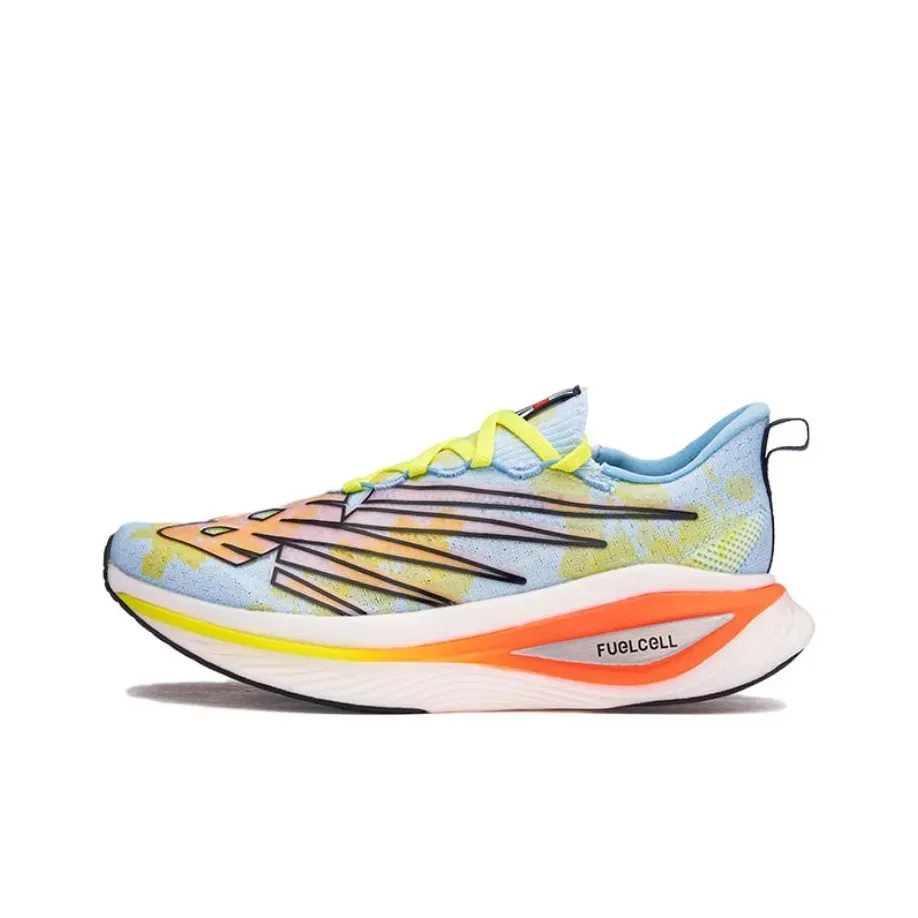 New Balance Elite v3 Low Top Running Shoes Blue Yellow Orange New Balance Elite v3 Low Top Running Shoes Blue Yellow Orange