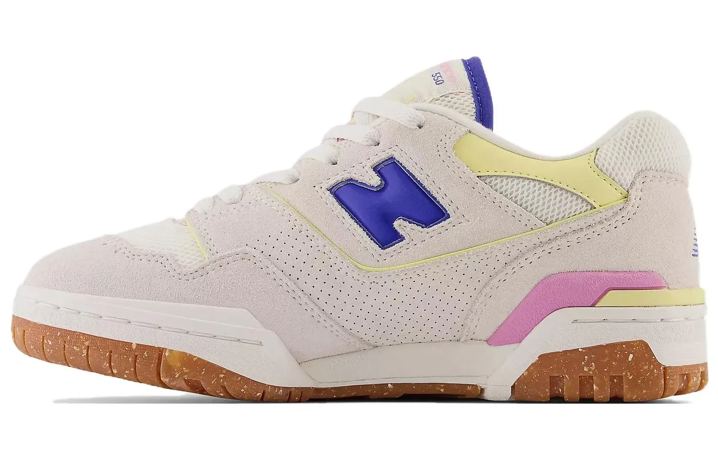 New Balance NB 550 Low Винтажные Баскетбольные Кроссовки Женские Серо-розовый Синий