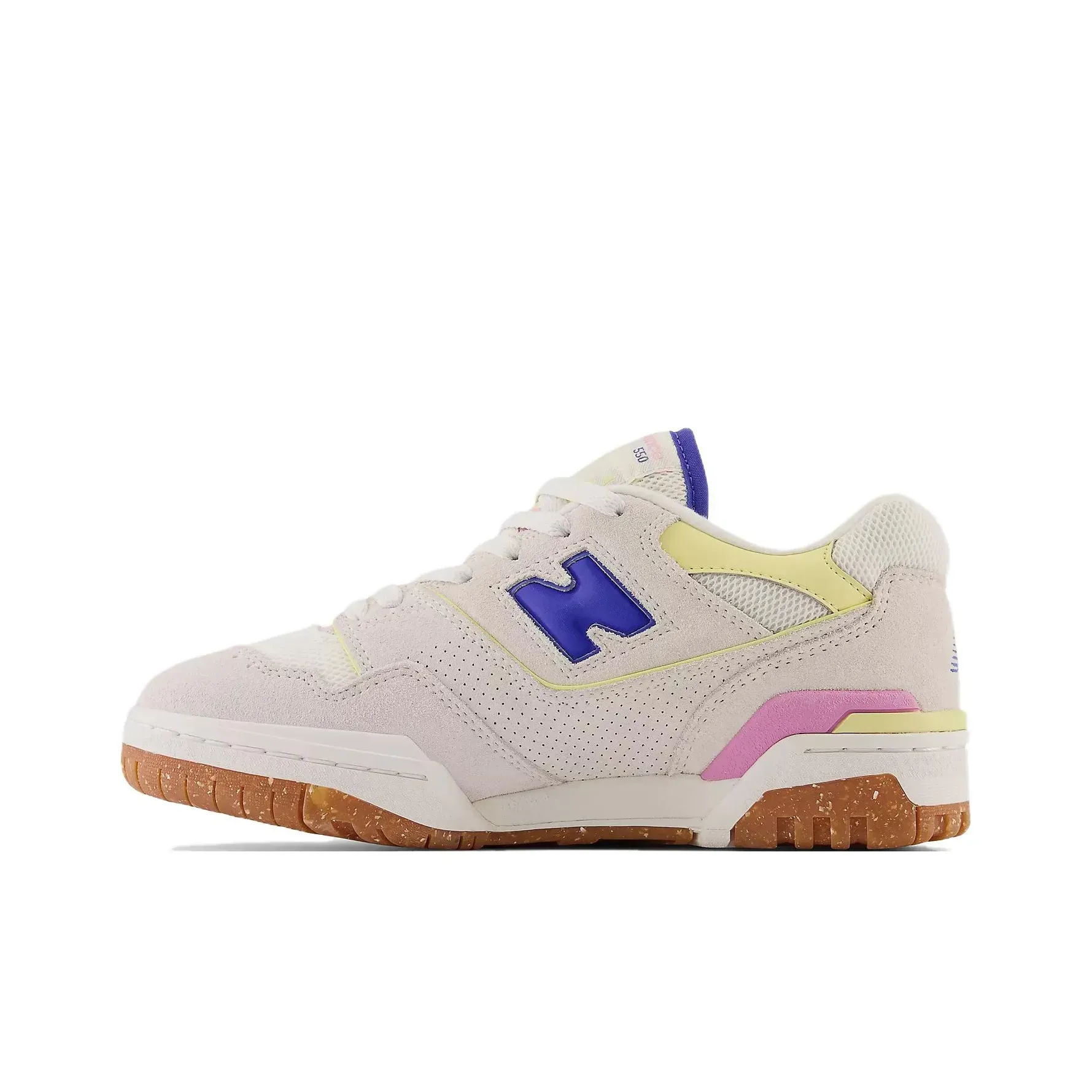 New Balance NB 550 Low Винтажные Баскетбольные Кроссовки Женские Серо-розовый Синий
