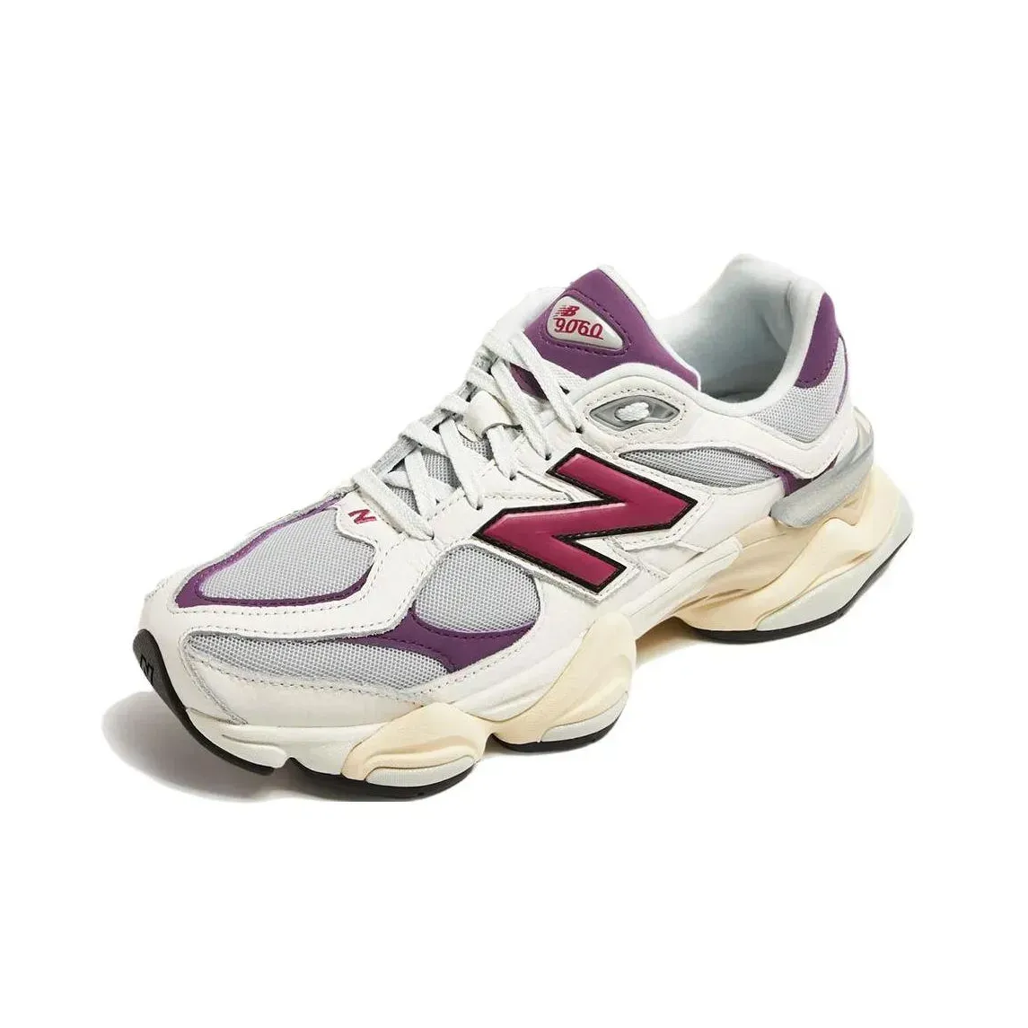 New Balance NB 9060 Дышащий Низкий Топ Casual Унисекс Белый Фиолетовый