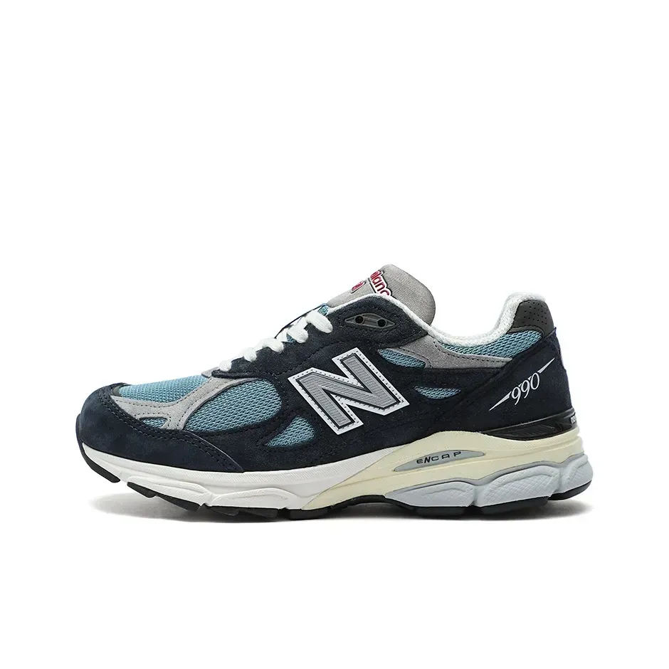 New Balance NB 990 V3 Low Топ Повседневный Городской Коммутирование Беговые кроссовки Унисекс Морской синий