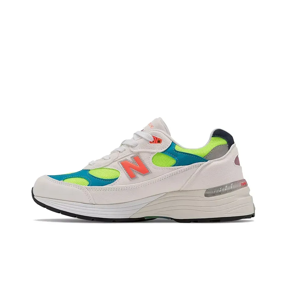 New Balance NB 992 Running Sneakers White Cyan Green