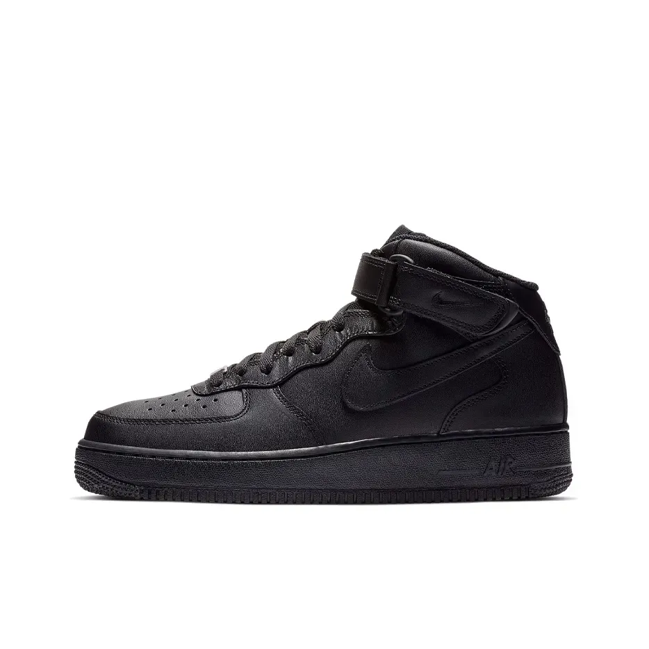 Nike Air Force 1 07 Mid Top Skateboard Кроссовки Унисекс Черный