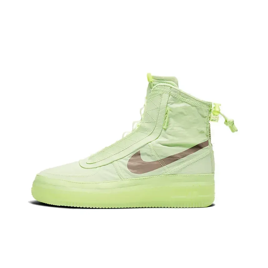 Nike Air Force 1 Shell Lightweight Coating High-Top Skateboarding Sneakers Зеленый