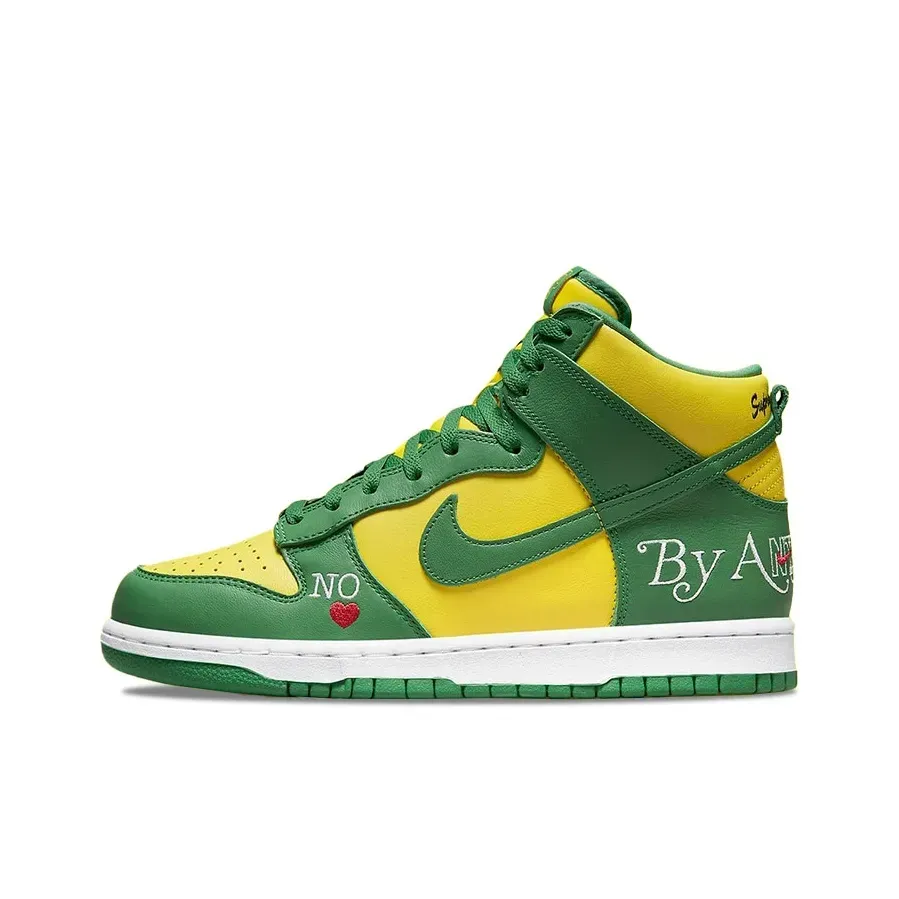Nike Dunk High Skateboard Sneakers High Top Unisex Зелёный/Жёлтый Nike Dunk High Skateboard Sneakers High Top Unisex Зелёный/Жёлтый