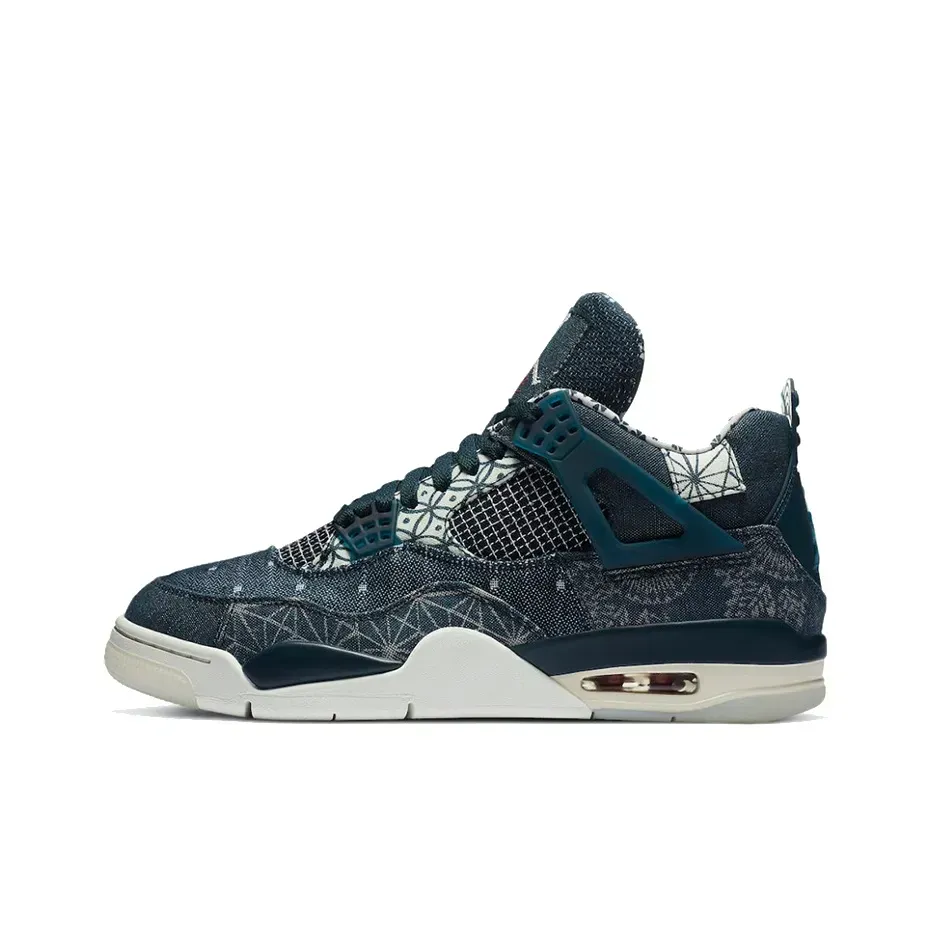 Высокие кроссовки Air Jordan 4 Sashiko (Синий) Унисекс