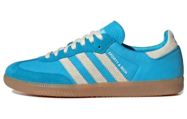 Низкие кроссовки Adidas Sporty & Rich x Samba OG 'Blue Rush' (Голубые) Унисекс