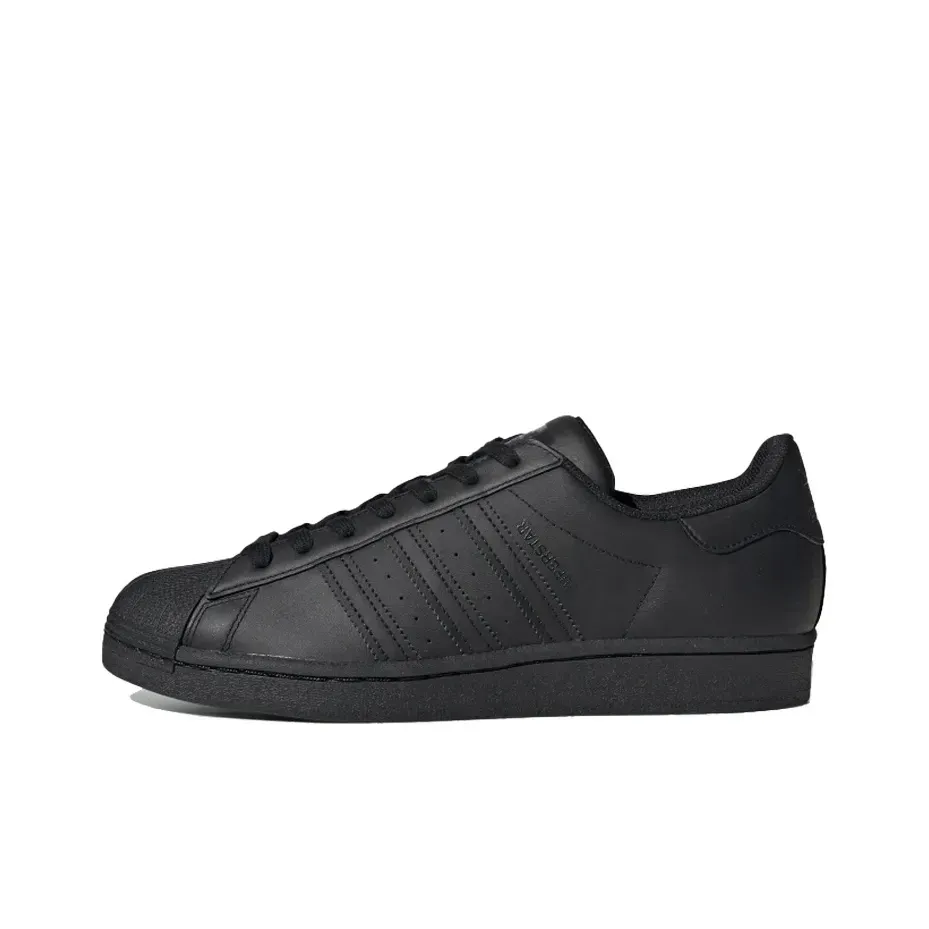 Низкие кроссовки Adidas Superstar 'All Black' (Чёрные) Унисекс