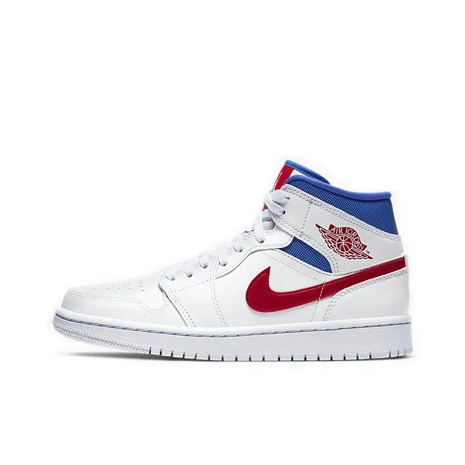 Wmns 1 Mid White Red Royal