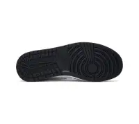 Air Jordan 1 Mid Patent Black White Gold фото