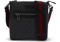 Gucci Messenger GG Supreme Small Black/Grey фото