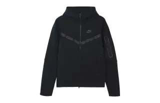 Tech Black Fleece Hoodie
