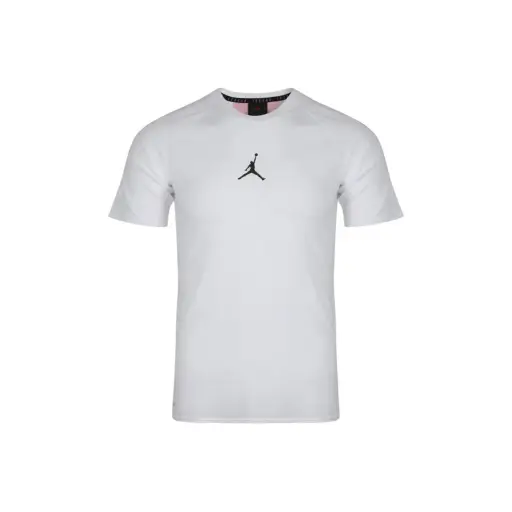 White Stripe Black Men's T-Shirt